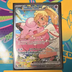 Pokemon Lillie's Clefairy EX Full Art Holo Card 280/217 ASC Psychic Fairy - Image 1