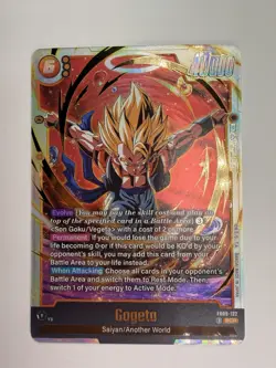 Gogeta FB09-122 Secret Rare Dual Evolution Dragon Ball Card English Fusion World - Image 1
