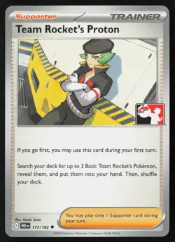 Pokemon Team Rocket's Proton - 177/182 Prize Pack Series Cards Normal - NM - Image 1