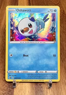 Oshawott SWSH222 Holo Black Star Promo Pokemon Card NM - Image 1