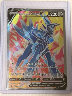 Origin Forme Dialga V SWSH255 NM Promo Full Art Pokemon Card - Image 1