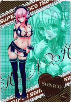 SUPER SONICO DRESS UP Holographic Custom Anime Collectible Card - Image 1