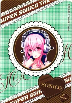 SUPER SONICO DRESS UP Holographic Custom Anime Collectible Card - Image 2