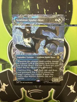 Symbiote Spiderman Borderless Non-foil Rare MTG 0217 NM - Image 1