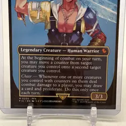 MTG - Tidus, Yuna's Guardian Regular BORDERLESS SHOWCASE FIC #205 Mythic! - Image 3