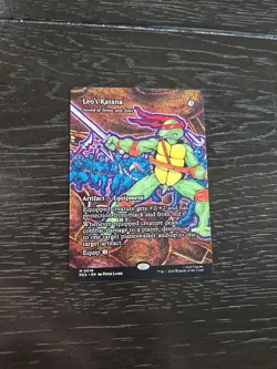 Leo's Katana (Borderless) 0018 PZA Teenage Mutant Ninja Turtles TMNT - MTG NM/M - Image 1