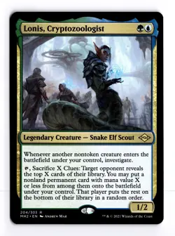 Lonis, Cryptozoologist 204 Modern Horizons 2 R MTG LP - Image 1