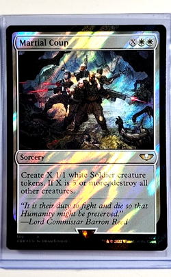 2022 MTG Magic the Gathering Warhammer 40000 40k Surge Foil #189 Martial Coup - Image 1