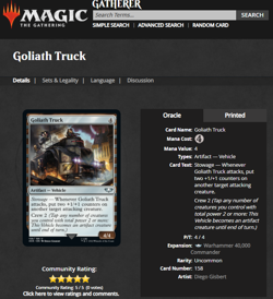 2022 MTG Magic the Gathering Warhammer 40000 40k Surge Foil #158 Goliath Truck - Image 3