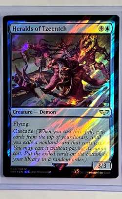 2022 MTG Magic the Gathering Warhammer 40k 40000 Surge Foil Heralds of Tzeentch - Image 1
