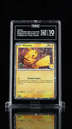 Pikachu 051/162 Cosmos Pokemon Day 2026 Stamped Promo TAG Gem Mint 10 Low Pop - Image 1