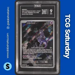 2023 POKEMON SV BLACK STAR PROMO 151 UPC #052 MEWTWO TAG 9 - Image 1