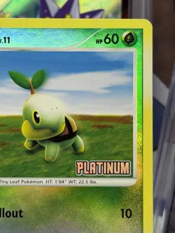Pokemon TCG Turtwig 77/100 Reverse Holo Stamped Platinum HP - Image 4