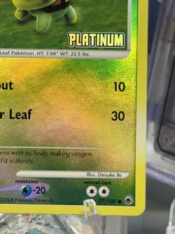 Pokemon TCG Turtwig 77/100 Reverse Holo Stamped Platinum HP - Image 5
