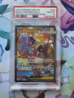 Pokemon Mega Kangaskhan ex Special Illustration Rare Holo Me01 182/132 PSA 10 - Image 1
