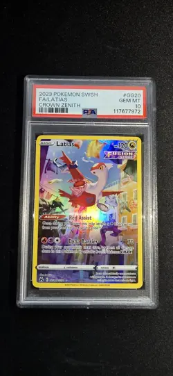 2023 Pokemon Crown Zenith Latias #GG20 Full Art PSA 10 Gem Mint - Image 1