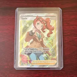 Pokemon Sonia 192/192 Swsh02: Rebel Clash Full Art Trainer Holo Ultra Rare - Image 1