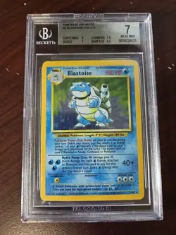 1999 Pokemon Base Set Unlimited Blastoise Holo 2/102 BGS 7 NEAR MINT WOTC - Image 1