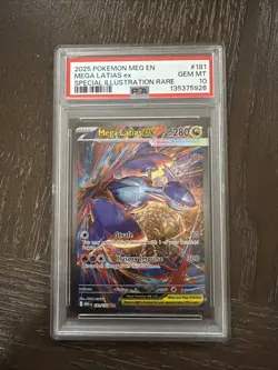 2025 Pokemon Meg En Mega Latias Ex Sir PSA 10 Gem Mint Card #181 - Image 1