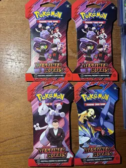 POKEMON TCG DESTINED RIVALS BOOSTER PACK LOT OF FOUR (4) FACTORY SEALED! RARE DR - Image 2