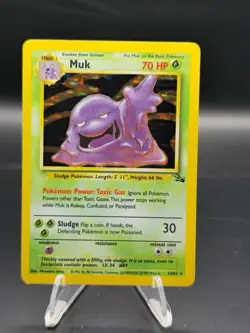 Pokemon TCG Muk Fossil 13/62 Holo Unlimited Holo Rare - Image 1