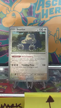 Pokemon - Snorlax 143/165 - Scarlet & Violet 151 - Reverse Holo - Near Mint - Image 1