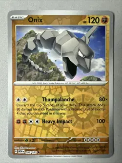 Pokemon TCG * Scarlet & Violet 151 * 095/165 Onix Uncommon * REVERSE HOLO * NM - Image 1