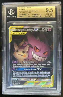 2019 Pokemon SM Team Up Gengar Mimikyu #165/181 BGS 9.5 - Image 1