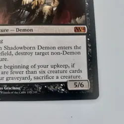 MTG Shadowborn Demon Magic 2014 115/249 Regular Mythic - Image 2