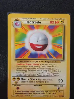 Pokemon TCG Base Set Electrode 21/102 Unlimited Regular Rare, LP Condition - Image 1