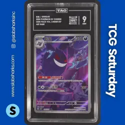 2025 POKEMON SV CHINESE GEM PACK VOL.3 #0307/07 GENGAR ART RARE TAG 9 - Image 1