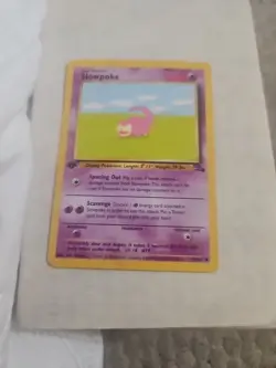 Pokemon Fossil Set 1st Edition Regular Finish Slowpoke 55/62 LP-NM OC359 - Image 1