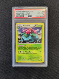 2012 Pokemon B & W Venusaur #3 - Holo Dark Explorers PSA 8 NM-MT - Image 1
