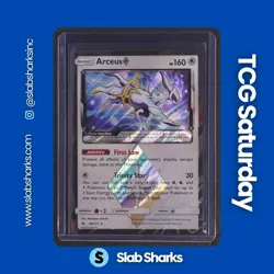 2018 POKEMON SUN & MOON FORBIDDEN LIGHT #96/131 ARCEUS PRISM STAR HOLO RARE - Image 1