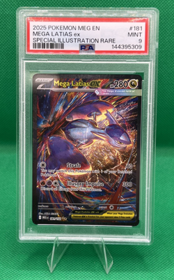 Pokemon TCG Mega Latias EX 181/132 SIR Mega Evolution PSA 9 MINT 🍃 - Image 1