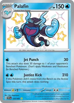 Pokemon TCG Palafin Baby Shiny Rare SV: Paldean Fates 124/091 NM/M - Image 1