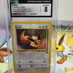Pokemon CGC 8 Eevee Holo Promo 2000 #11 Pokemon League English - Image 1