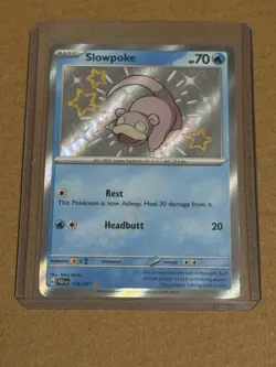 Pokemon TCG Paldean Fates Slowpoke Baby Shiny 116/091 Holo Rare - Image 1