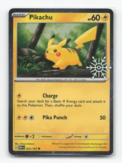 Pokemon TCG - Pikachu - 025/165 (Holiday Calendar) - Image 1