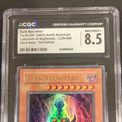 Yu-Gi-Oh! Dark Necrofear 1st Ed Ultra Rare CGC 8.5 LON-065 - Image 3
