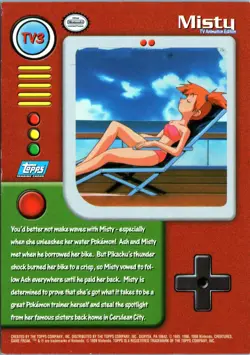 MISTY TV3 TOPPS TRADING CARDS SERIES 1 POKEMON HP - Image 2
