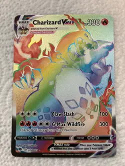 Pokemon Card- Charizard VMAX (Secret) Champion's Path #74/73 MP - Image 1