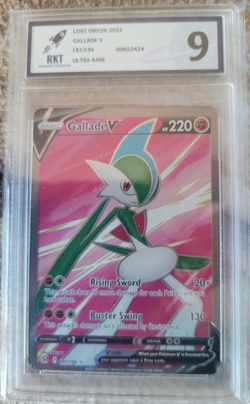 ENGLISH POKEMON CARD GALLADE V - ULTRA RARE - 181/196 - RKT GRADED - Image 1