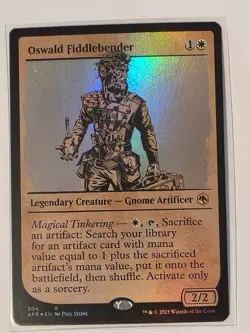 Oswald Fiddlebender FOIL SHOWCASE NM Adventures in the Forgotten Realms MTG - Image 1