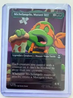 MTG TMNT Teenage Mutant Ninja Turtles Michelangelo, Mutant BFF Borderless FOIL - Image 1
