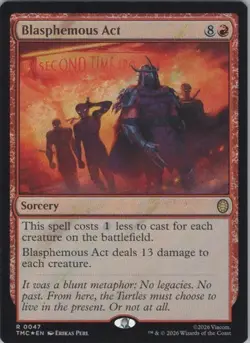 MTG TMNT Teenage Mutant Ninja Turtles Blasphemous Act SURGE FOIL NM/Unplayed - Image 1