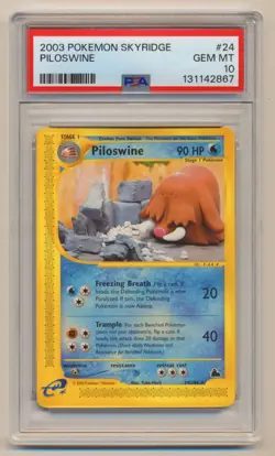 PSA 10 Pokemon Skyridge Rare Piloswine 24/144 GEM MINT Condition!! - Image 1