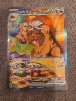 Pokemon TCG Arven's Mabosstiff EX #235/182 Sv10: Destined Rivals Sir NM - Image 1