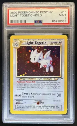 2002 Pokemon Neo Destiny Light Togetic Holo #15/105 PSA 9 - Image 1