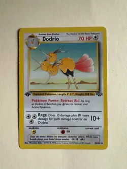 Dodrio 34/64 1st Edition LP Pokemon Card TCG Jungle - Image 1